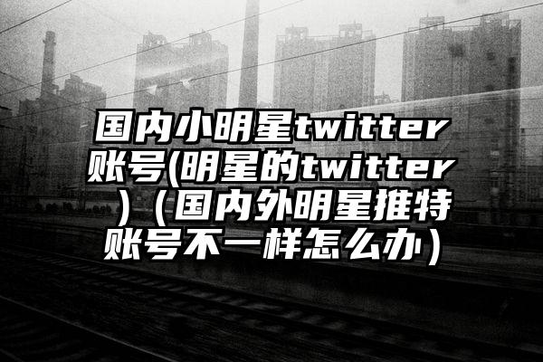 国内小明星twitter账号(明星的twitter )（国内外明星推特账号不一样怎么办）