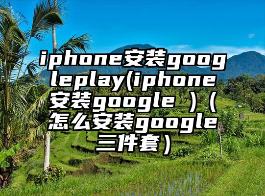 iphone安装googleplay(iphone安装google )（怎么安装google三件套）