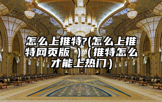 怎么上推特?(怎么上推特网页版 )（推特怎么才能上热门）
