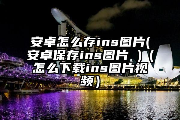 安卓怎么存ins图片(安卓保存ins图片 )(怎么下载ins图片视频)