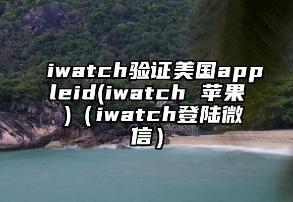 iwatch验证美国appleid(iwatch 苹果 )（iwatch登陆微信）