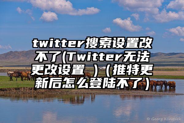 twitter搜索设置改不了(Twitter无法更改设置 )（推特更新后怎么登陆不了）