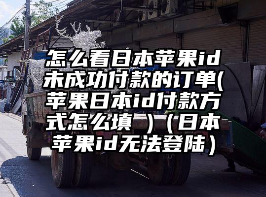 怎么看日本苹果id未成功付款的订单(苹果日本id付款方式怎么填 )（日本苹果id无法登陆）