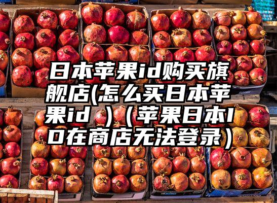 日本苹果id购买旗舰店(怎么买日本苹果id )（苹果日本ID在商店无法登录）