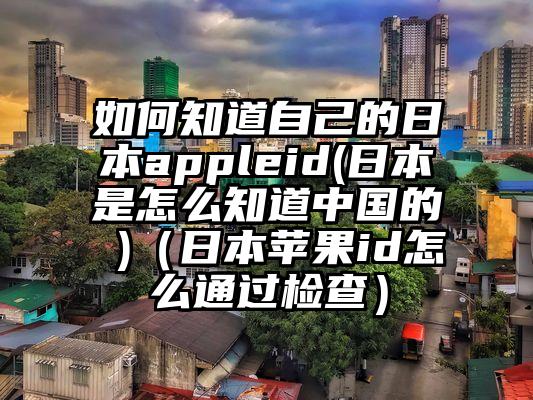 如何知道自己的日本appleid(日本是怎么知道中国的 )（日本苹果id怎么通过检查）