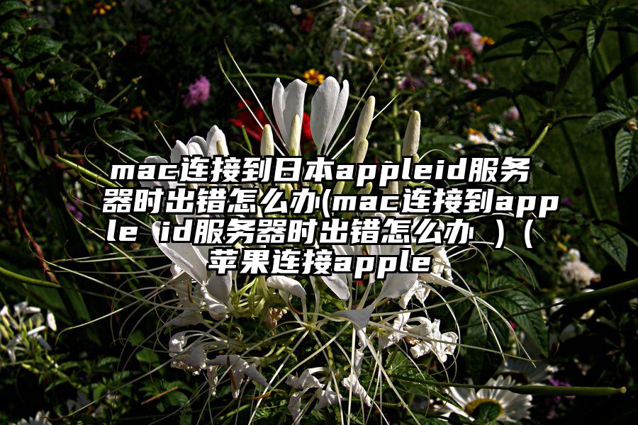 mac连接到日本appleid服务器时出错怎么办(mac连接到apple id服务器时出错怎么办 )（苹果连接apple