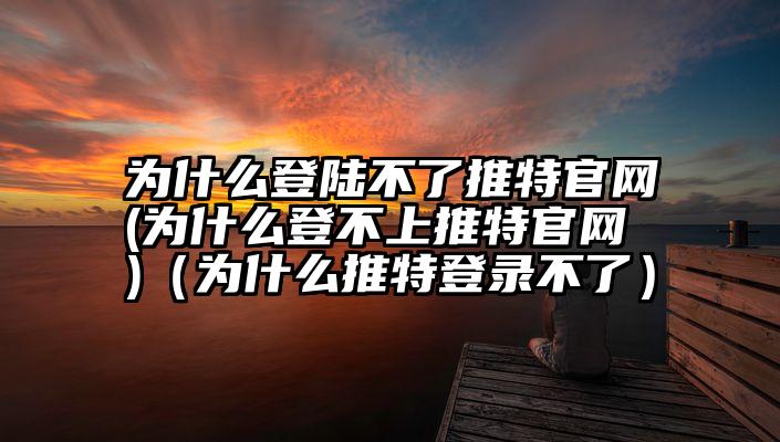 为什么登陆不了推特官网(为什么登不上推特官网 )（为什么推特登录不了）