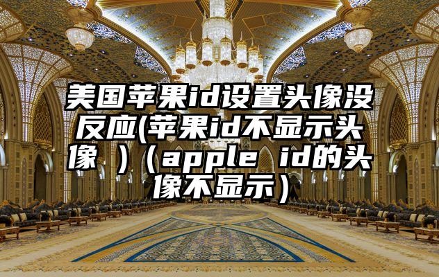 美国苹果id设置头像没反应(苹果id不显示头像 )（apple id的头像不显示）