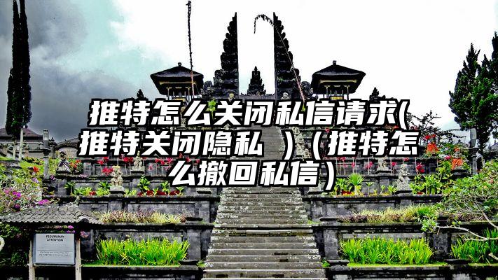 推特怎么关闭私信请求(推特关闭隐私 )（推特怎么撤回私信）