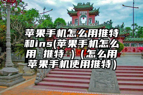 苹果手机怎么用推特和ins(苹果手机怎么用 推特 )（怎么用苹果手机使用推特）
