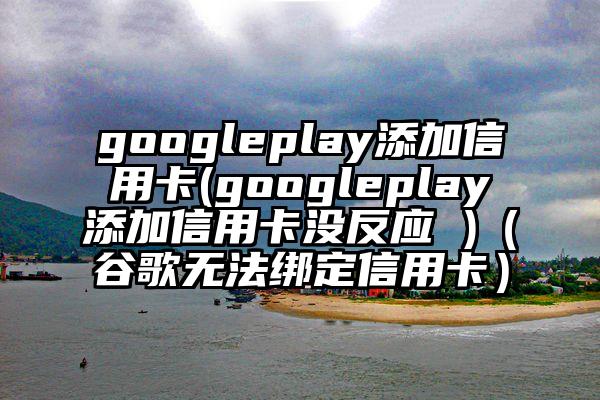 googleplay添加信用卡(googleplay添加信用卡没反应 )（谷歌无法绑定信用卡）