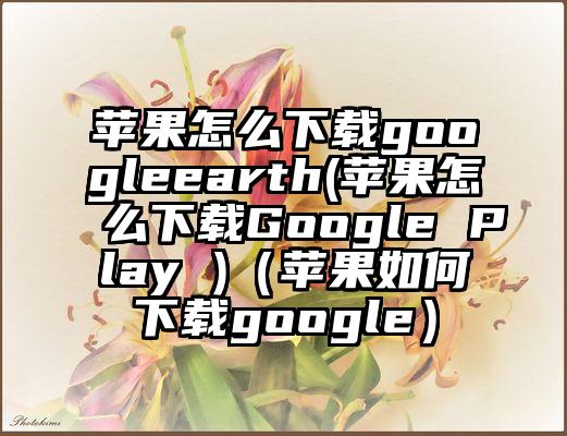 苹果怎么下载googleearth(苹果怎么下载Google Play )（苹果如何下载google）