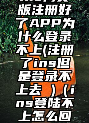 ins网页版注册好了APP为什么登录不上(注册了ins但是登录不上去 )（ins登陆不上怎么回事）