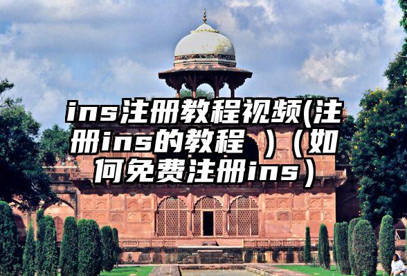 ins注册教程视频(注册ins的教程 )（如何免费注册ins）