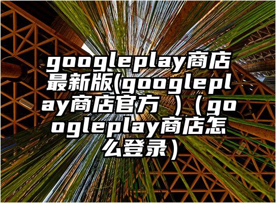 googleplay商店最新版(googleplay商店官方 )（googleplay商店怎么登录）
