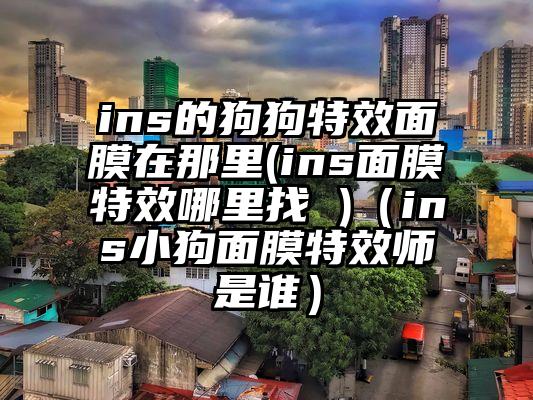 ins的狗狗特效面膜在那里(ins面膜特效哪里找 )（ins小狗面膜特效师是谁）