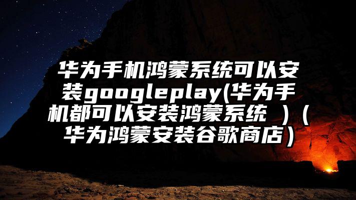 华为手机鸿蒙系统可以安装googleplay(华为手机都可以安装鸿蒙系统 )（华为鸿蒙安装谷歌商店）