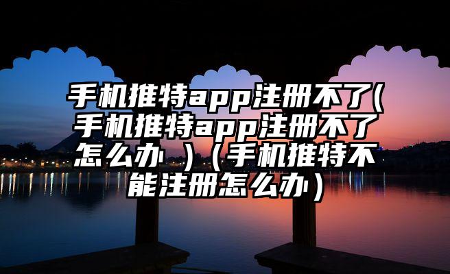 手机推特app注册不了(手机推特app注册不了怎么办 )（手机推特不能注册怎么办）