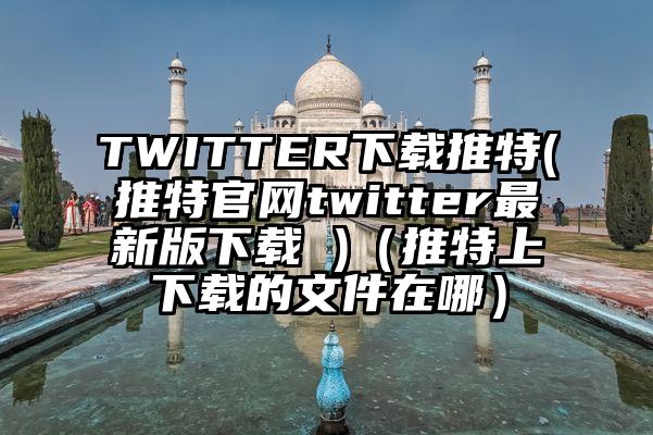 TWITTER下载推特(推特官网twitter最新版下载 )（推特上下载的文件在哪）