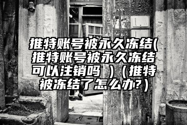 推特账号被永久冻结(推特账号被永久冻结可以注销吗 )（推特被冻结了怎么办?）