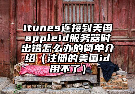 itunes连接到美国appleid服务器时出错怎么办的简单介绍（注册的美国id用不了）