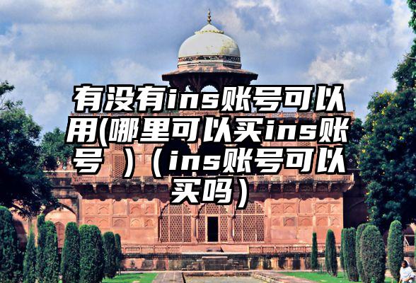 有没有ins账号可以用(哪里可以买ins账号 )（ins账号可以买吗）