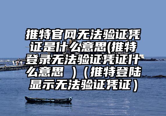 推特官网无法验证凭证是什么意思(推特登录无法验证凭证什么意思 )（推特登陆显示无法验证凭证）