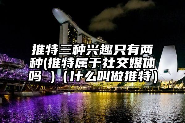 推特三种兴趣只有两种(推特属于社交媒体吗 )（什么叫做推特）