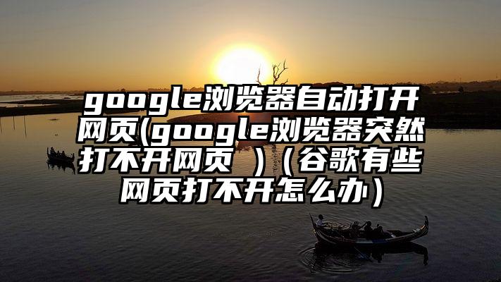 google浏览器自动打开网页(google浏览器突然打不开网页 )（谷歌有些网页打不开怎么办）