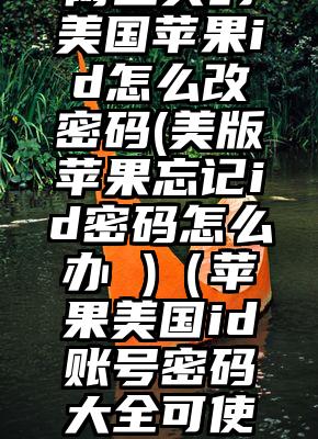 网上买的美国苹果id怎么改密码(美版苹果忘记id密码怎么办 )（苹果美国id账号密码大全可使用）