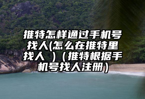 推特怎样通过手机号找人(怎么在推特里找人 )（推特根据手机号找人注册）