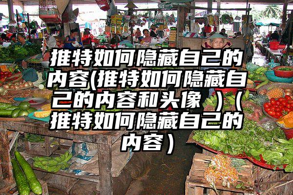 推特如何隐藏自己的内容(推特如何隐藏自己的内容和头像 )（推特如何隐藏自己的内容）