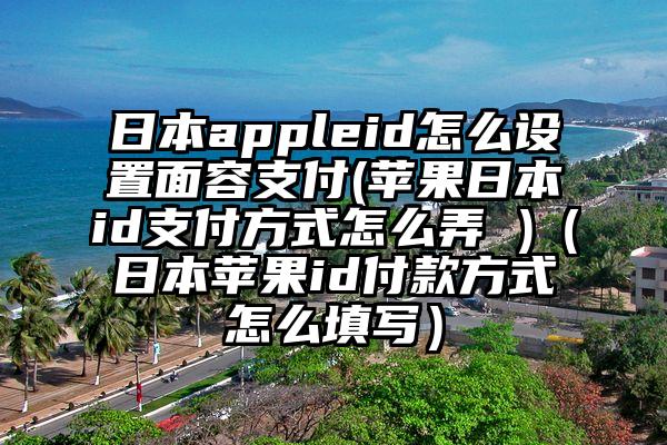 日本appleid怎么设置面容支付(苹果日本id支付方式怎么弄 )（日本苹果id付款方式怎么填写）