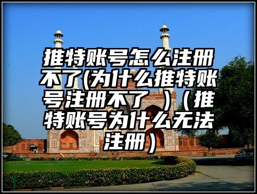推特账号怎么注册不了(为什么推特账号注册不了 )（推特账号为什么无法注册）