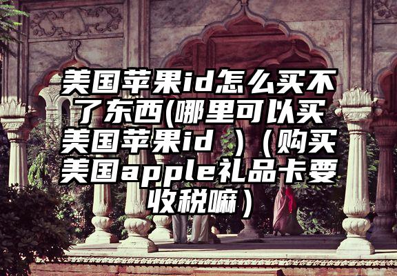 美国苹果id怎么买不了东西(哪里可以买美国苹果id )（购买美国apple礼品卡要收税嘛）