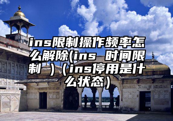 ins限制操作频率怎么解除(ins 时间限制 )（ins停用是什么状态）