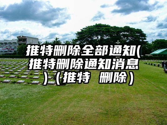 推特删除全部通知(推特删除通知消息 )（推特 删除）