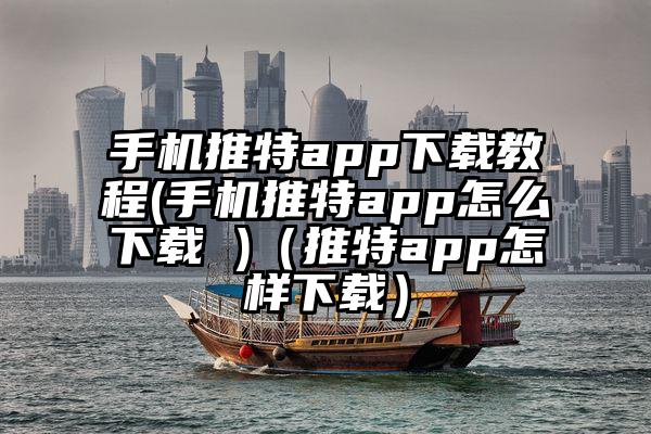 手机推特app下载教程(手机推特app怎么下载 )（推特app怎样下载）