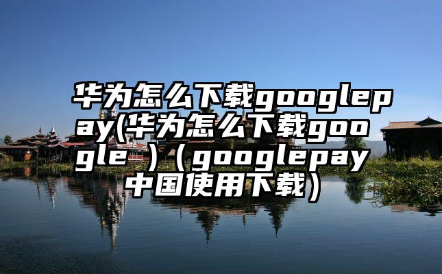 华为怎么下载googlepay(华为怎么下载google )（googlepay中国使用下载）