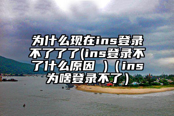 为什么现在ins登录不了了了(ins登录不了什么原因 )（ins为啥登录不了）
