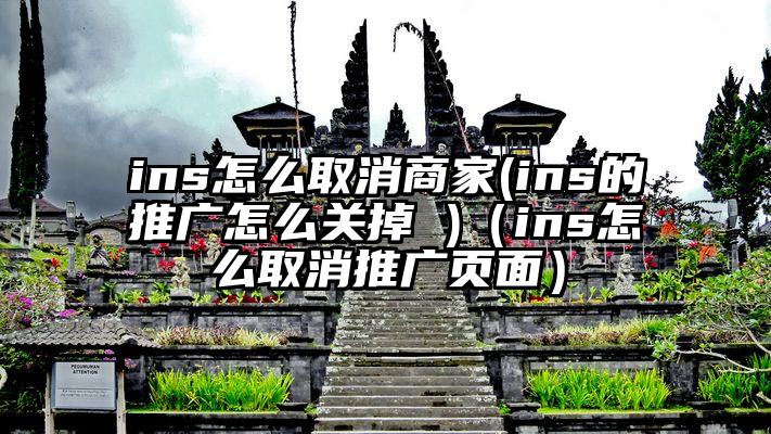 ins怎么取消商家(ins的推广怎么关掉 )（ins怎么取消推广页面）