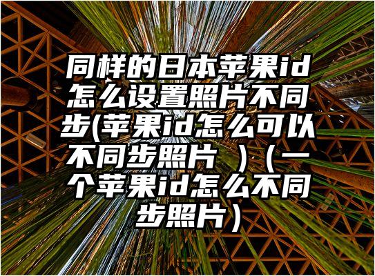 同样的日本苹果id怎么设置照片不同步(苹果id怎么可以不同步照片 )（一个苹果id怎么不同步照片）