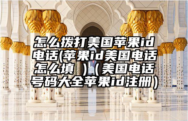 怎么拨打美国苹果id电话(苹果id美国电话怎么填 )（美国电话号码大全苹果id注册）