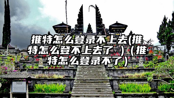推特怎么登录不上去(推特怎么登不上去了 )（推特怎么登录不了）