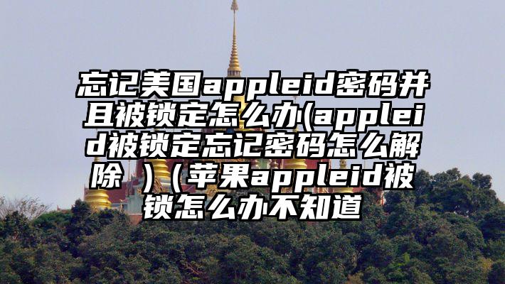 忘记美国appleid密码并且被锁定怎么办(appleid被锁定忘记密码怎么解除 )（苹果appleid被锁怎么办不知道