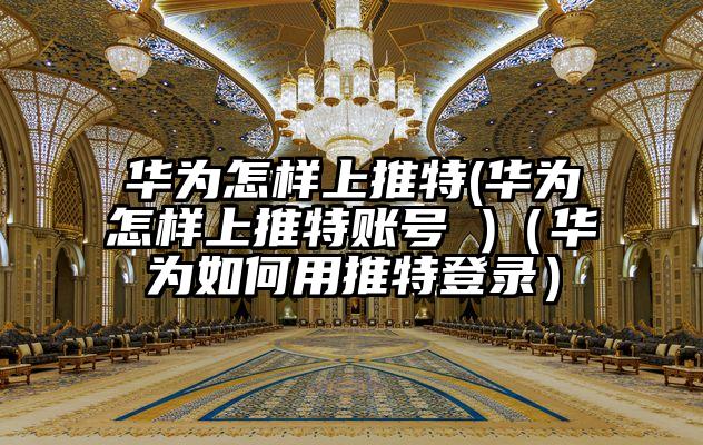 华为怎样上推特(华为怎样上推特账号 )（华为如何用推特登录）