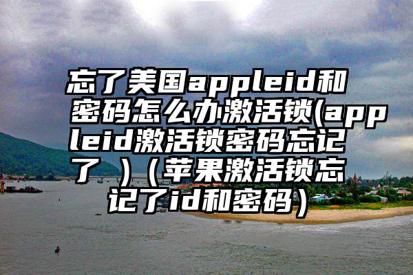 忘了美国appleid和密码怎么办激活锁(appleid激活锁密码忘记了 )（苹果激活锁忘记了id和密码）
