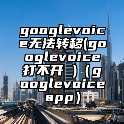 googlevoice无法转移(googlevoice打不开 )(googlevoiceapp)