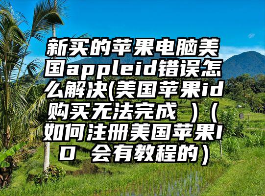 新买的苹果电脑美国appleid错误怎么解决(美国苹果id购买无法完成 )（如何注册美国苹果ID 会有教程的）