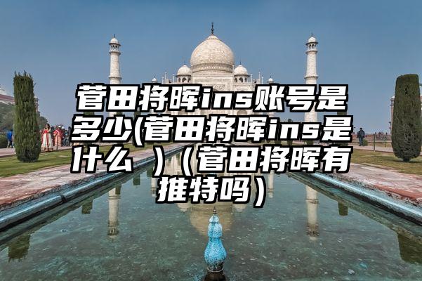 菅田将晖ins账号是多少(菅田将晖ins是什么 )（菅田将晖有推特吗）